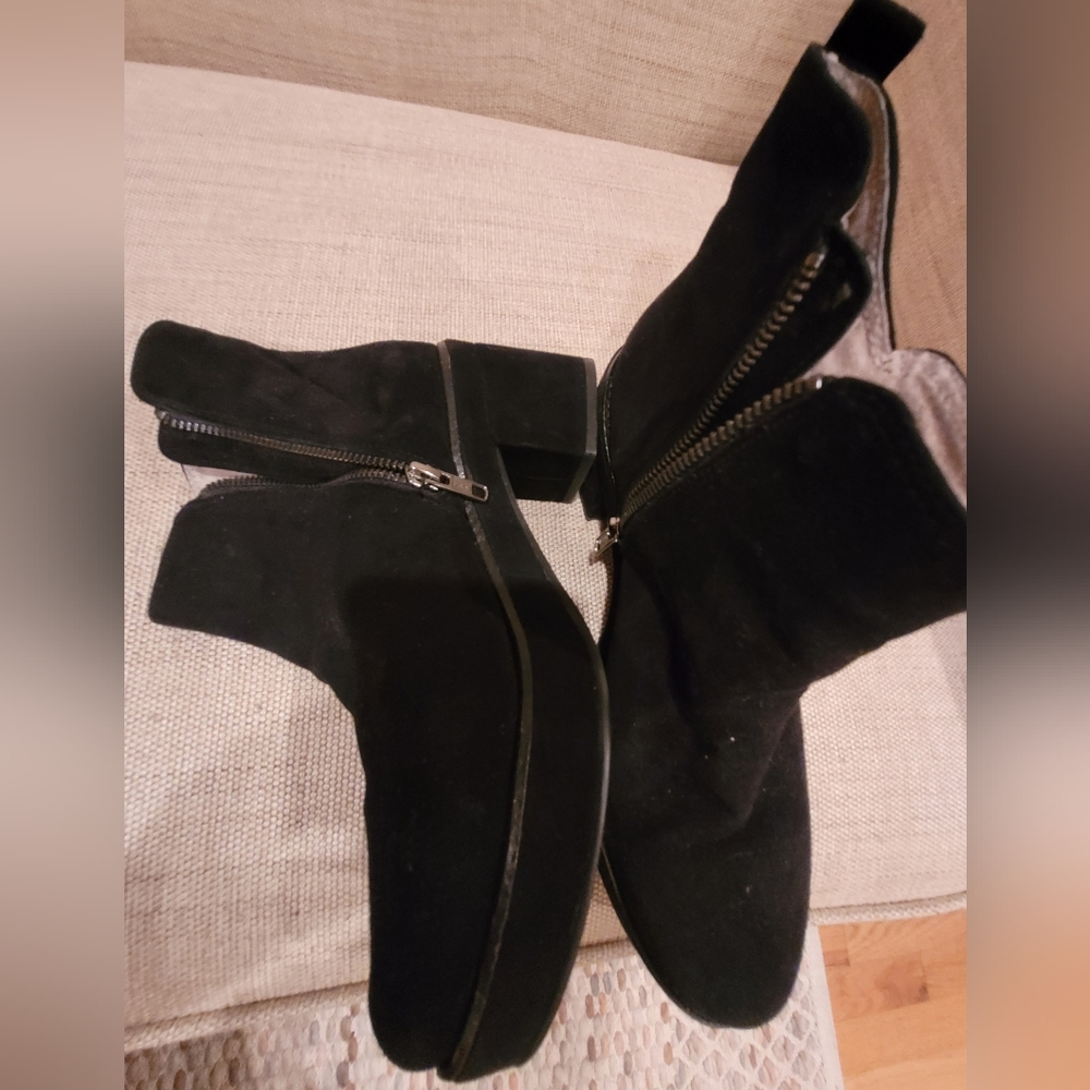 Klik black suede booties, platform, shoes from Spain, size 7